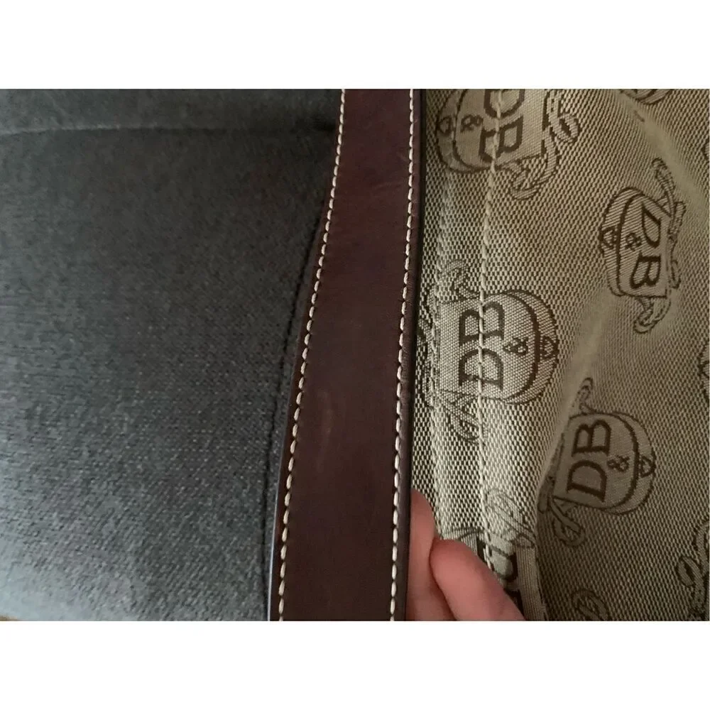 DOONEY & BOURKE Donegal Crest Tan Logo Leather Strap Jacquard vintage